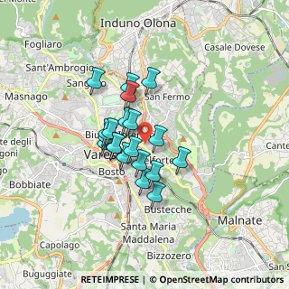 Mappa Via Molina Livio, 21100 Varese VA, Italia (1.1955)