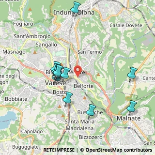 Mappa Via Cortina d'Ampezzo, 21100 Varese VA, Italia (1.86917)