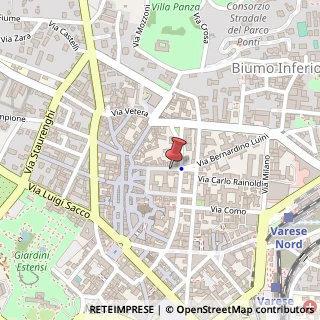 Mappa Via Antonio Griffi, 6, 21100 Varese, Varese (Lombardia)