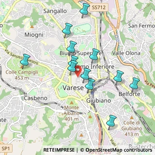 Mappa Via Donizetti Gaetano, 21100 Varese VA, Italia (0.91833)