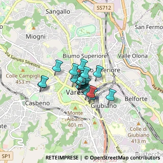 Mappa Via Donizetti Gaetano, 21100 Varese VA, Italia (0.4365)