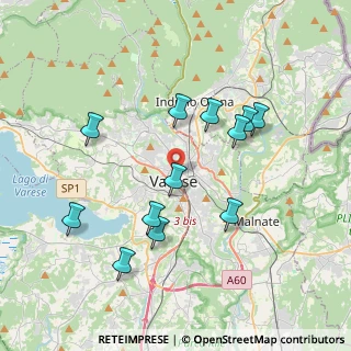 Mappa Via Donizetti Gaetano, 21100 Varese VA, Italia (3.65917)