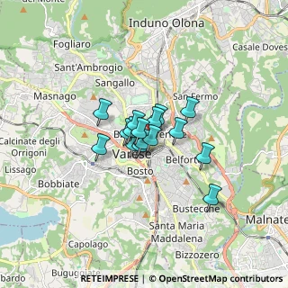 Mappa Via Bernardino Luini, 21100 Varese VA, Italia (0.88813)