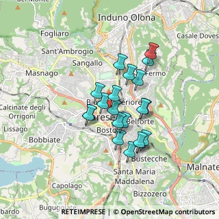 Mappa Via Bernardino Luini, 21100 Varese VA, Italia (1.3155)