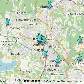 Mappa Via Bernardino Luini, 21100 Varese VA, Italia (1.74615)