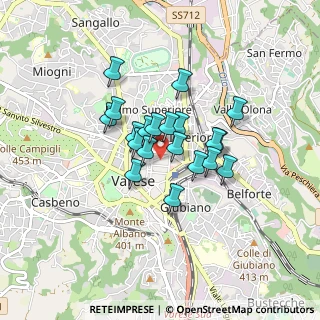 Mappa Via Bernardino Luini, 21100 Varese VA, Italia (0.5815)