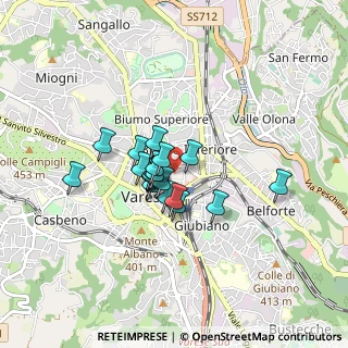 Mappa Via Bernardino Luini, 21100 Varese VA, Italia (0.5335)
