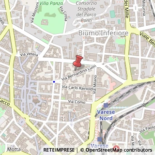 Mappa Via Bernardino Luini, 9, 21100 Varese, Varese (Lombardia)