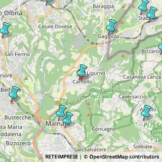 Mappa Via Giuseppe Garibaldi, 21050 Cantello VA, Italia (3.49727)