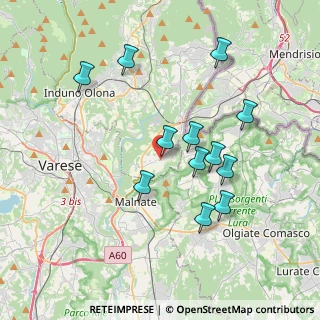 Mappa Via Roma, 21050 Cantello VA, Italia (3.52917)