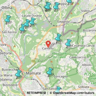 Mappa Piazza Libertà, 21050 Cantello VA, Italia (3.14)