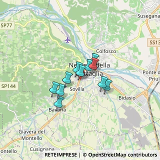 Mappa Via Brigata Aosta, 31040 Nervesa della Battaglia TV, Italia (1.03909)