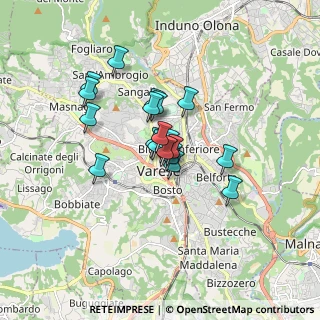 Mappa Via Griffi, 21100 Varese VA, Italia (1.101)