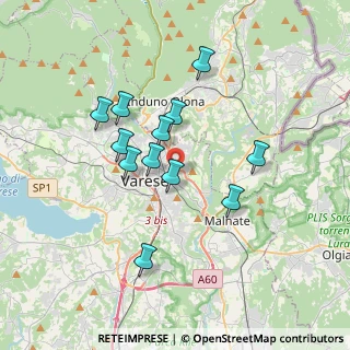 Mappa Via Vallarsa, 21100 Varese VA, Italia (3.02667)