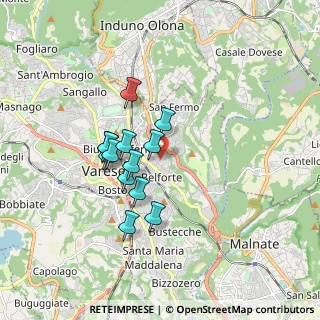 Mappa Via Vallarsa, 21100 Varese VA, Italia (1.37231)