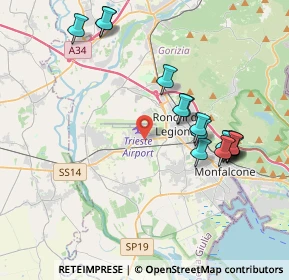 Mappa Via Antonio, 34077 Ronchi dei Legionari GO, Italia (3.98688)