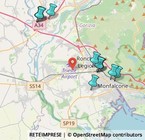 Mappa Via Antonio, 34077 Ronchi dei Legionari GO, Italia (4.23818)