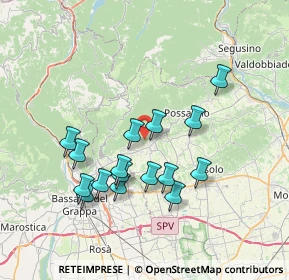 Mappa Via Santa Lucia, 31017 Pieve del Grappa TV, Italia (6.76063)