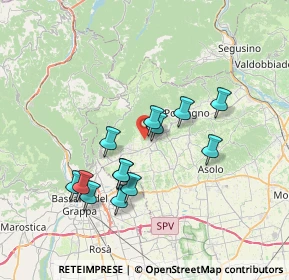 Mappa Via Santa Lucia, 31017 Pieve del Grappa TV, Italia (6.39846)