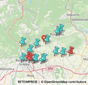 Mappa Via Santa Lucia, 31017 Pieve del Grappa TV, Italia (7.16625)