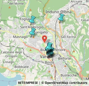 Mappa Via Paolo Veronese, 21100 Varese VA, Italia (1.22267)