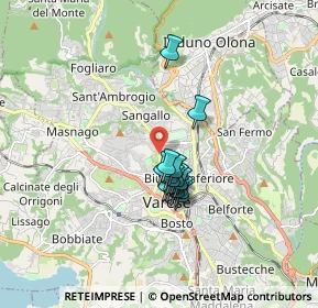 Mappa Via Paolo Veronese, 21100 Varese VA, Italia (1.15786)