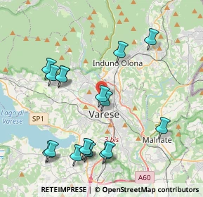 Mappa Via Paolo Veronese, 21100 Varese VA, Italia (4.32353)