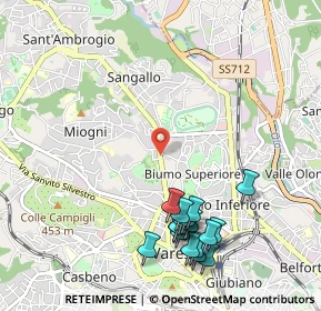 Mappa Via Paolo Veronese, 21100 Varese VA, Italia (1.16882)