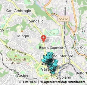 Mappa Via Paolo Veronese, 21100 Varese VA, Italia (1.08684)