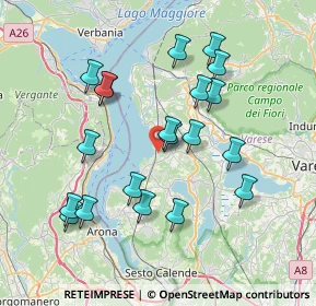 Mappa Via dei Pini, 21027 Ispra VA, Italia (7.269)