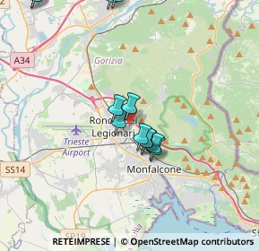 Mappa Via del Ronco, 34077 Ronchi dei Legionari GO, Italia (3.73917)