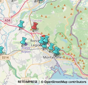 Mappa Via del Ronco, 34077 Ronchi dei Legionari GO, Italia (4.14538)