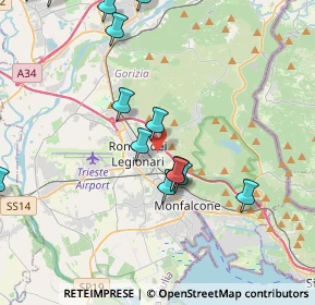 Mappa Via del Ronco, 34077 Ronchi dei Legionari GO, Italia (4.882)