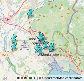 Mappa Via del Ronco, 34077 Ronchi dei Legionari GO, Italia (2.78273)