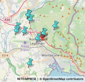 Mappa Via del Ronco, 34077 Ronchi dei Legionari GO, Italia (3.46)