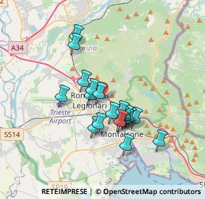 Mappa Via del Ronco, 34077 Ronchi dei Legionari GO, Italia (2.774)