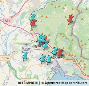 Mappa Via del Ronco, 34077 Ronchi dei Legionari GO, Italia (2.87857)