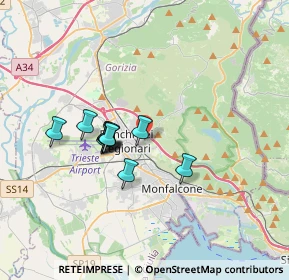Mappa Via del Ronco, 34077 Ronchi dei Legionari GO, Italia (2.64091)