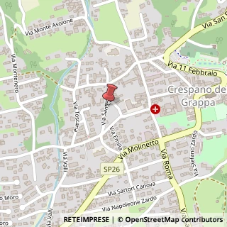 Mappa Via san carlo 2, 31017 Crespano del Grappa, Treviso (Veneto)