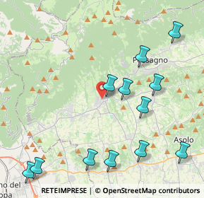 Mappa 31017 Crespano del Grappa TV, Italia (5.01917)