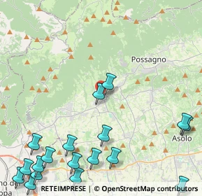 Mappa 31017 Crespano del Grappa TV, Italia (6.6675)