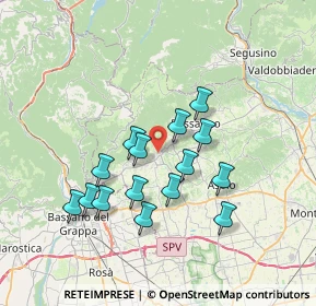 Mappa 31017 Crespano del Grappa TV, Italia (6.22933)