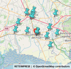 Mappa Via Michelangelo Buonarroti, 33052 Cervignano del Friuli UD, Italia (6.68429)