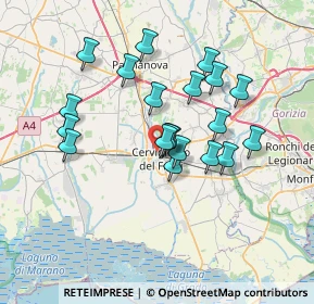 Mappa Via Michelangelo Buonarroti, 33052 Cervignano del Friuli UD, Italia (6.127)