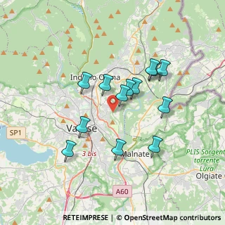 Mappa Via Vetta d'Italia, 21100 Varese VA, Italia (3.04923)