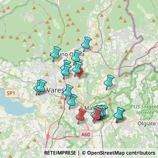 Mappa Via Vetta d'Italia, 21100 Varese VA, Italia (3.85053)