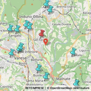 Mappa Via Vetta d'Italia, 21100 Varese VA, Italia (3.03333)