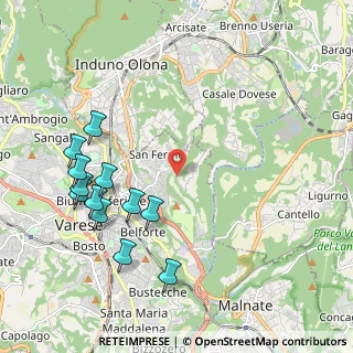 Mappa Via Vetta d'Italia, 21100 Varese VA, Italia (2.325)