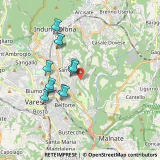 Mappa Via Vetta d'Italia, 21100 Varese VA, Italia (1.6275)
