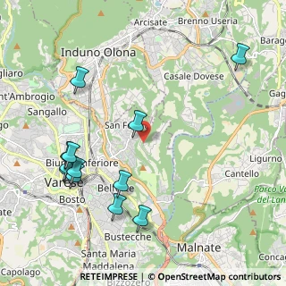 Mappa Via Vetta d'Italia, 21100 Varese VA, Italia (2.3825)